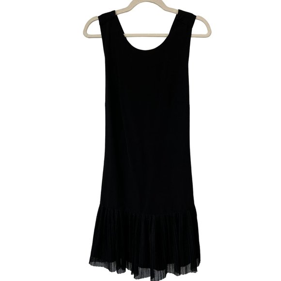 Sandro Paris Replay Mini Dress Women 3 L Pleated Black Trendy Chic Summer Classy - Picture 3 of 10